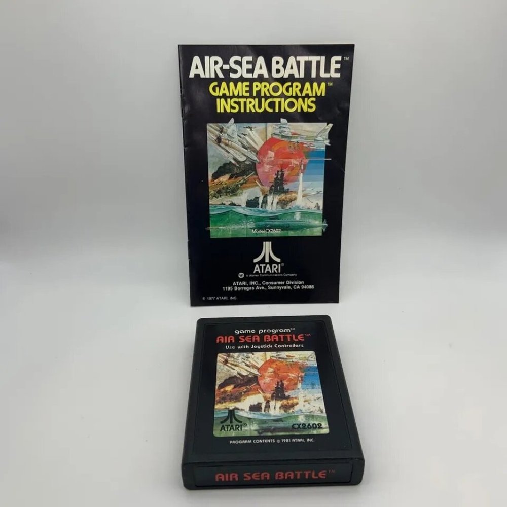 Vintage 1977 Atari Air-Sea Battle Game Program with Original Manual